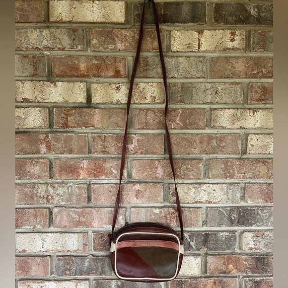 Vintage Antique Rosenbergs Leather Cross Body Tricolor Purse Handbag - Picture 2 of 6